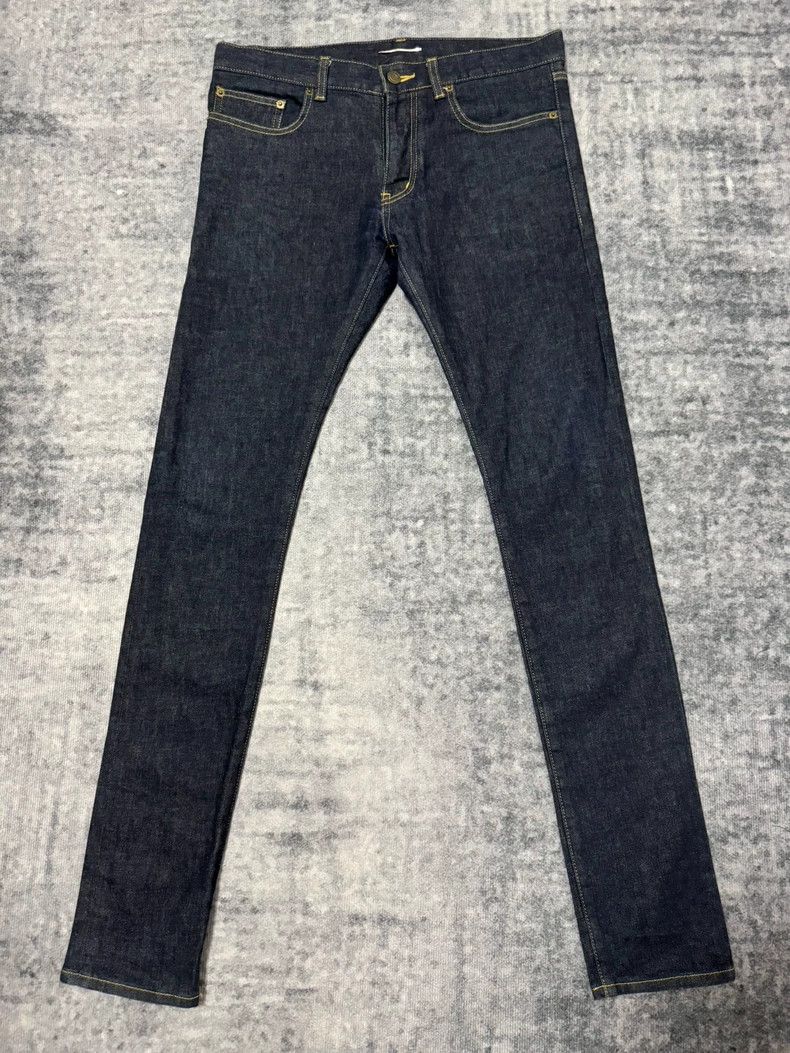 Saint Laurent Paris Saint laurent paris 13 FW dark blue primary base cow jeans Size US 31 - 1 Thumbnail