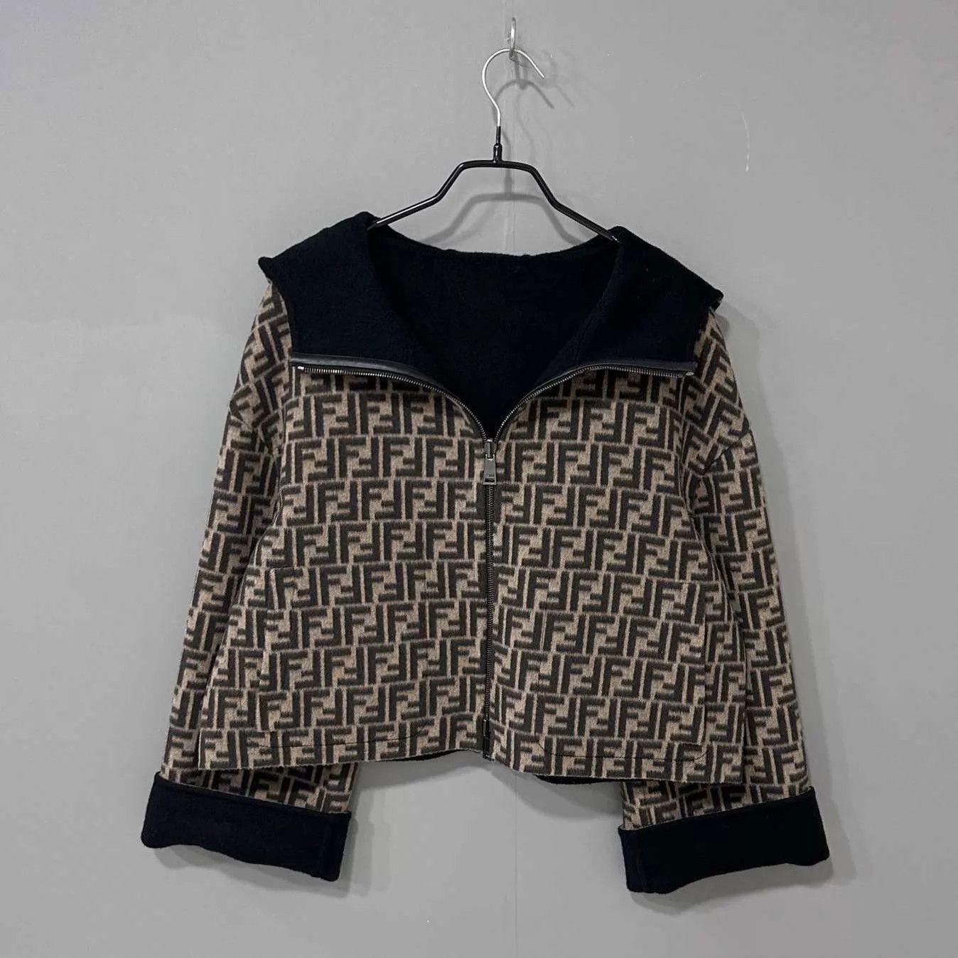 Fendi FENDI 23ss FF color block leather double-sided jacket 40 IT Size S / US 4 / IT 40 - 1 Thumbnail