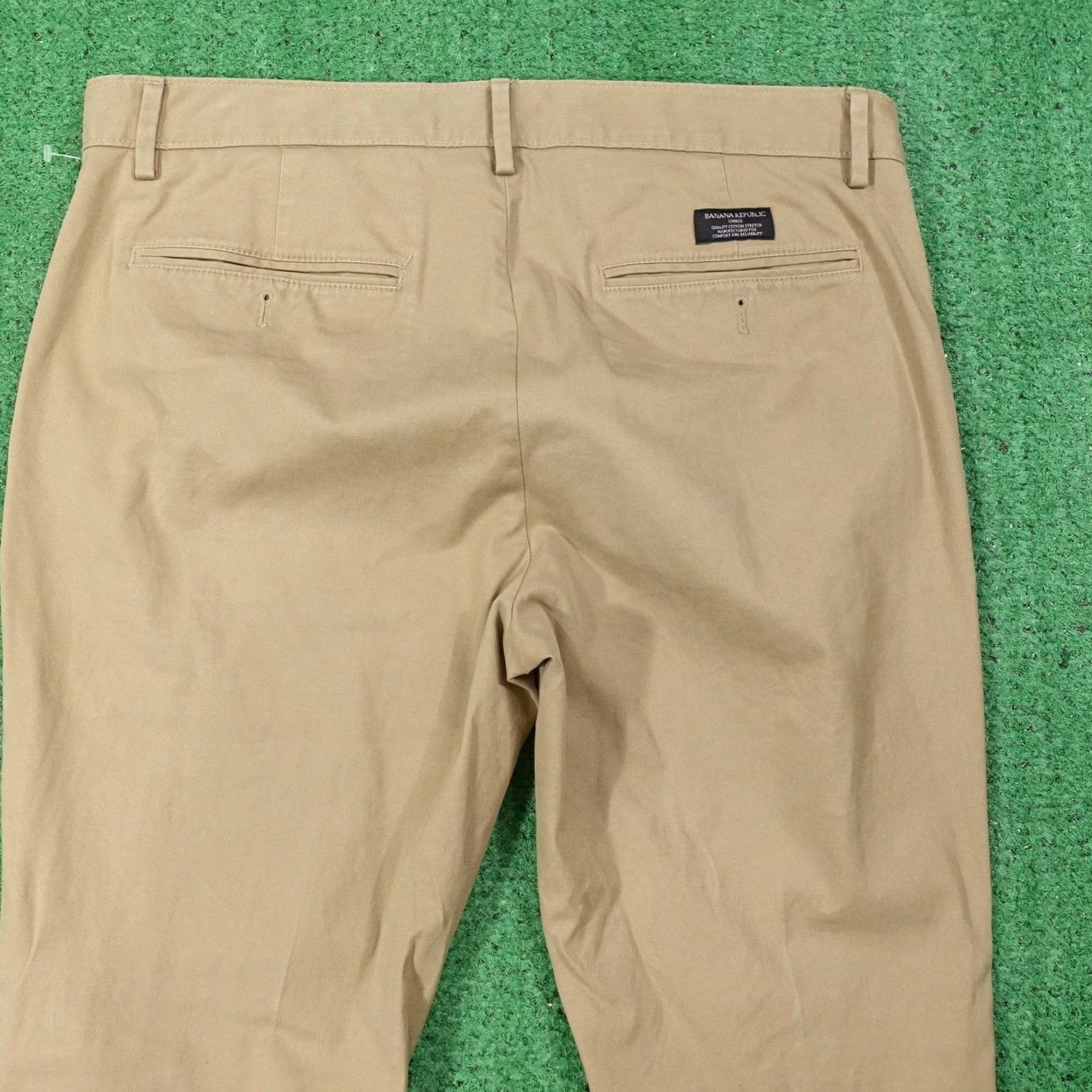 Banana Republic Banana Republic Pants Mens 34x30 Beige Fulton Chino Slim Stretch Flat Front Slim Straight Pockets Size US 34 / EU 50 - 5 Thumbnail