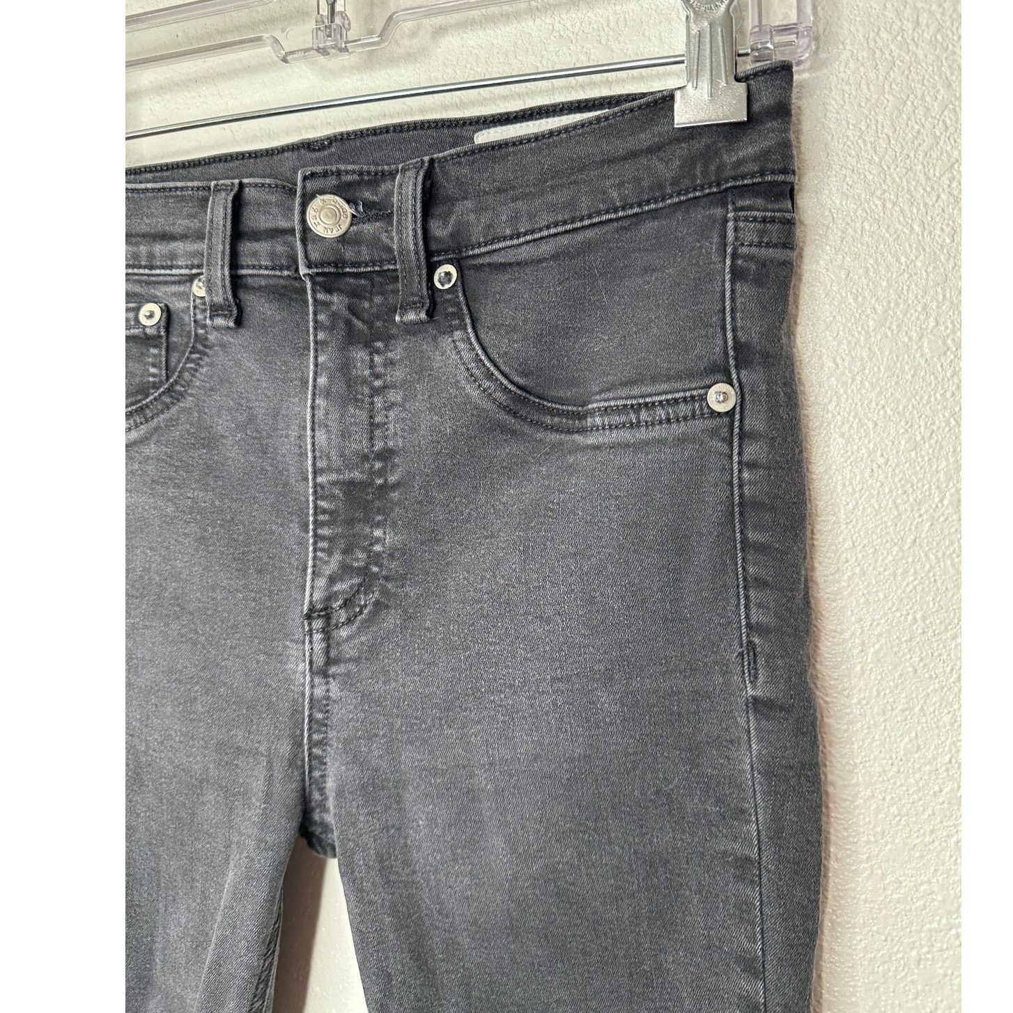 Rag & Bone Rag & Bone Dark Gray High Rise Ankle Skinny Jeans 26 Size 26" / US 2 / IT 38 - 4 Thumbnail