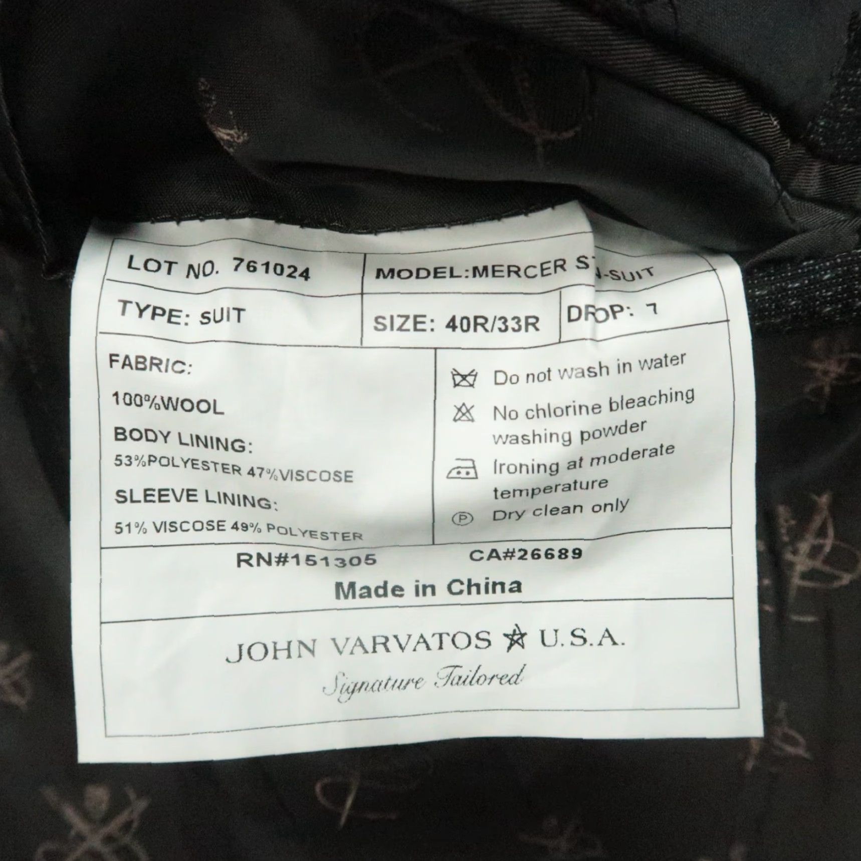 John Varvatos John Varvatos Blazer Mens 40R Gray Wool Mercer Signature Tailored Suit Jacket Size 40R - 5 Thumbnail