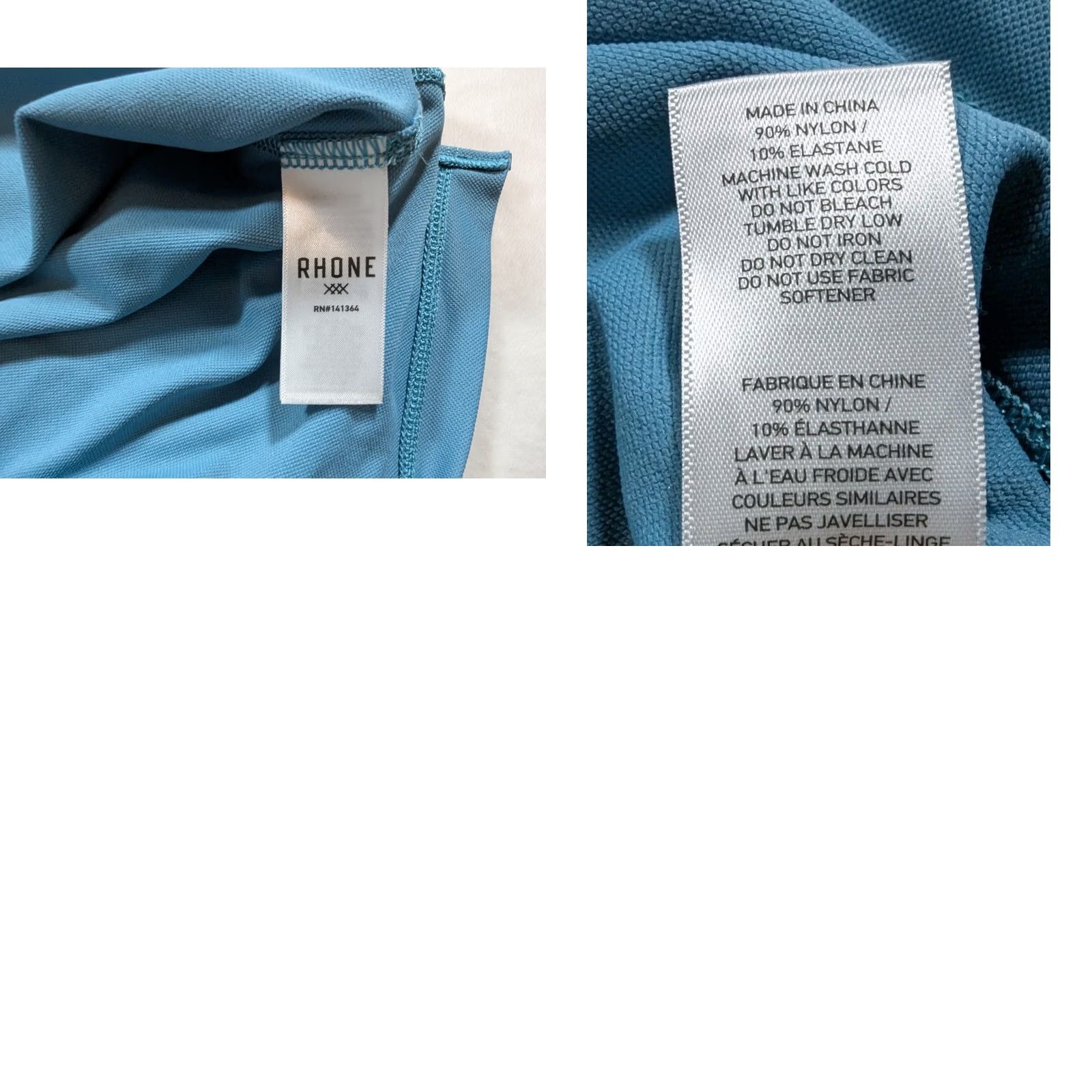Rhone Rhone Men Large Blue 1/4 Zip Pullover Sweatshirt Knit Logo Zipper Mock Neck Adapted for Golf Walking Size US L / EU 52-54 / 3 - 8 Thumbnail