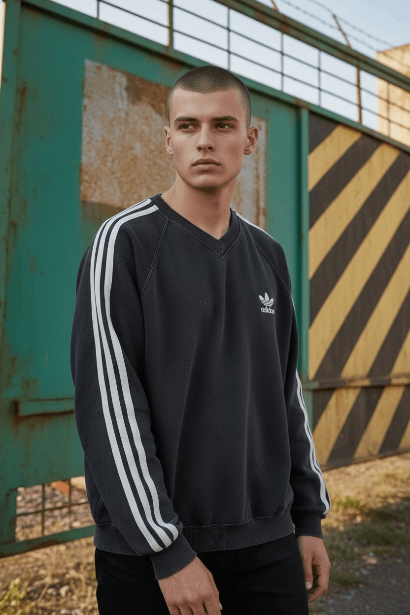 Adidas Vintage 90's ADIDAS Trefoil Oversize Jumper Sweatshirt Size US XL / EU 56 / 4 - 1 Thumbnail