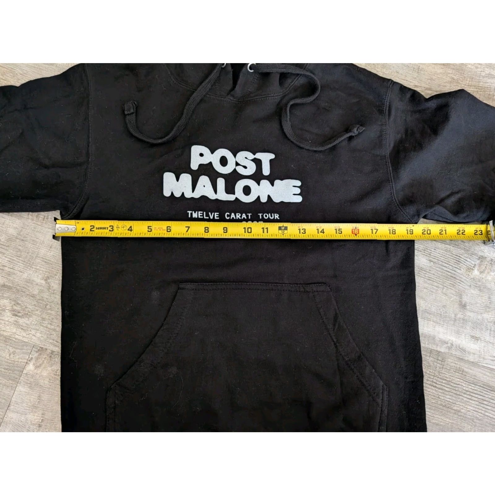 Vintage Official Post Malone Hoodie Tour 2022-23 Twelve Carat Black Men's Small Unisex Adults Hoodie Size US S / EU 44-46 / 1 - 7 Thumbnail