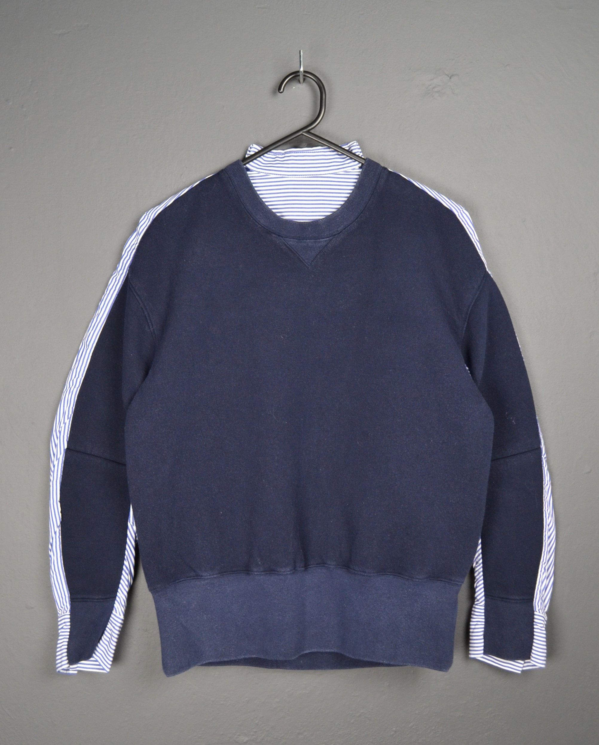 Sacai Sacai Deconstructed Sweatshirt Shirt Docking 1 size Japan Size S / US 4 / IT 40 - 1 Thumbnail