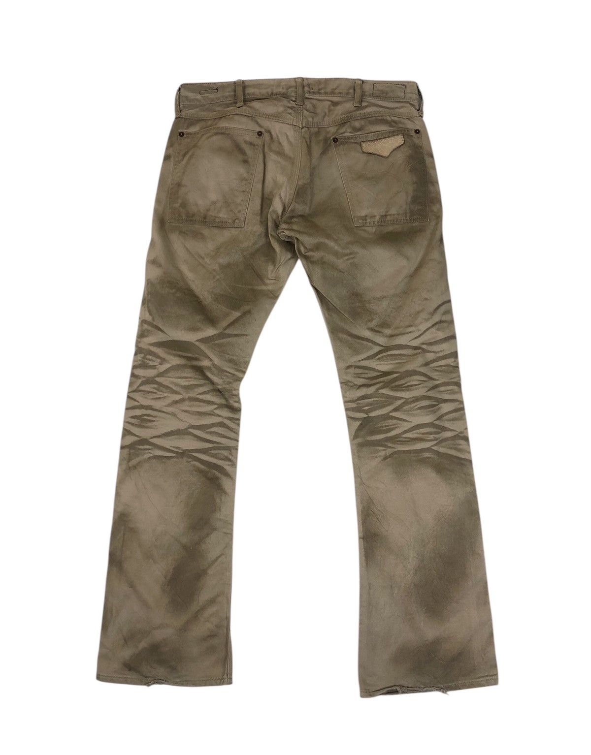 Japanese Brand Flare Blue Ways Rusty Washed Casual Pants Size US 34 / EU 50 - 2 Thumbnail