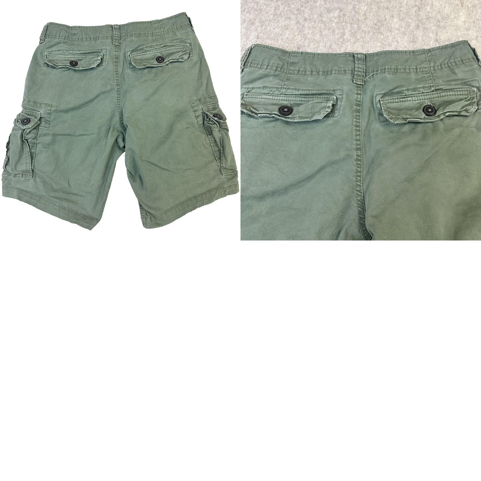 Aeropostale Aeropostale Cargo Shorts Womens 27 Green Utility Pockets Stretch Casual Outdoors Size 27" / US 4 / IT 40 - 9 Thumbnail