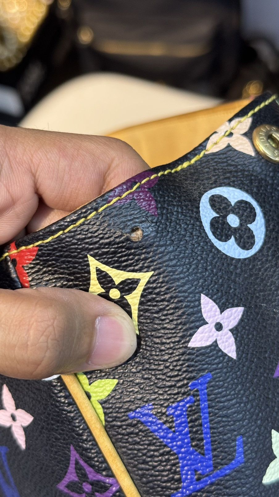 Louis Vuitton Louis Vuitton Black Multicolor Aurelia MM Shoulder Bag Size ONE SIZE - 13 Thumbnail