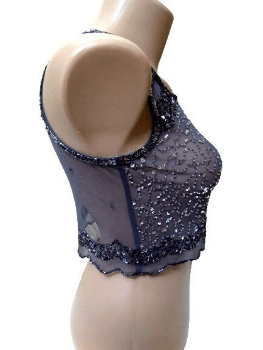 New Look Rare Archival Beaded sheer croptop XS/S New Look Generation Size M / US 6-8 / IT 42-44 - 3 Thumbnail