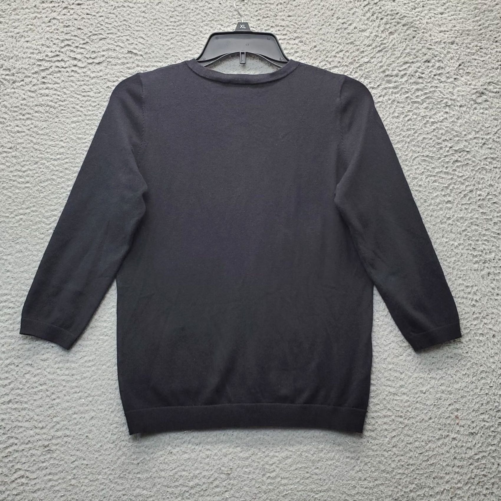 Talbots Talbots Cardigan Sweater Women PS Black Pima Cotton Ribbed Hem/Cuff Button Front Size S / US 4 / IT 40 - 2 Thumbnail
