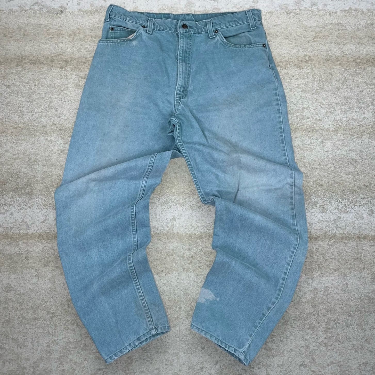 Levi's Vintage 80s Orange Tab Levis Jeans 38x32 Relaxed Ocean Green Size US 38 / EU 54 - 2 Thumbnail