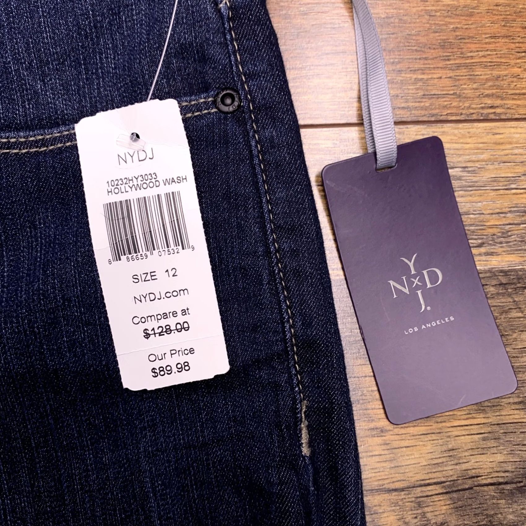 NYDJ NYDJ Jeans Bootcut 12 Blue Mid Rise Stretch Denim 5-Pocket Modern Vintage: No Womens Girls? (clarify) Size 34" / US 12 / IT 48 - 5 Thumbnail