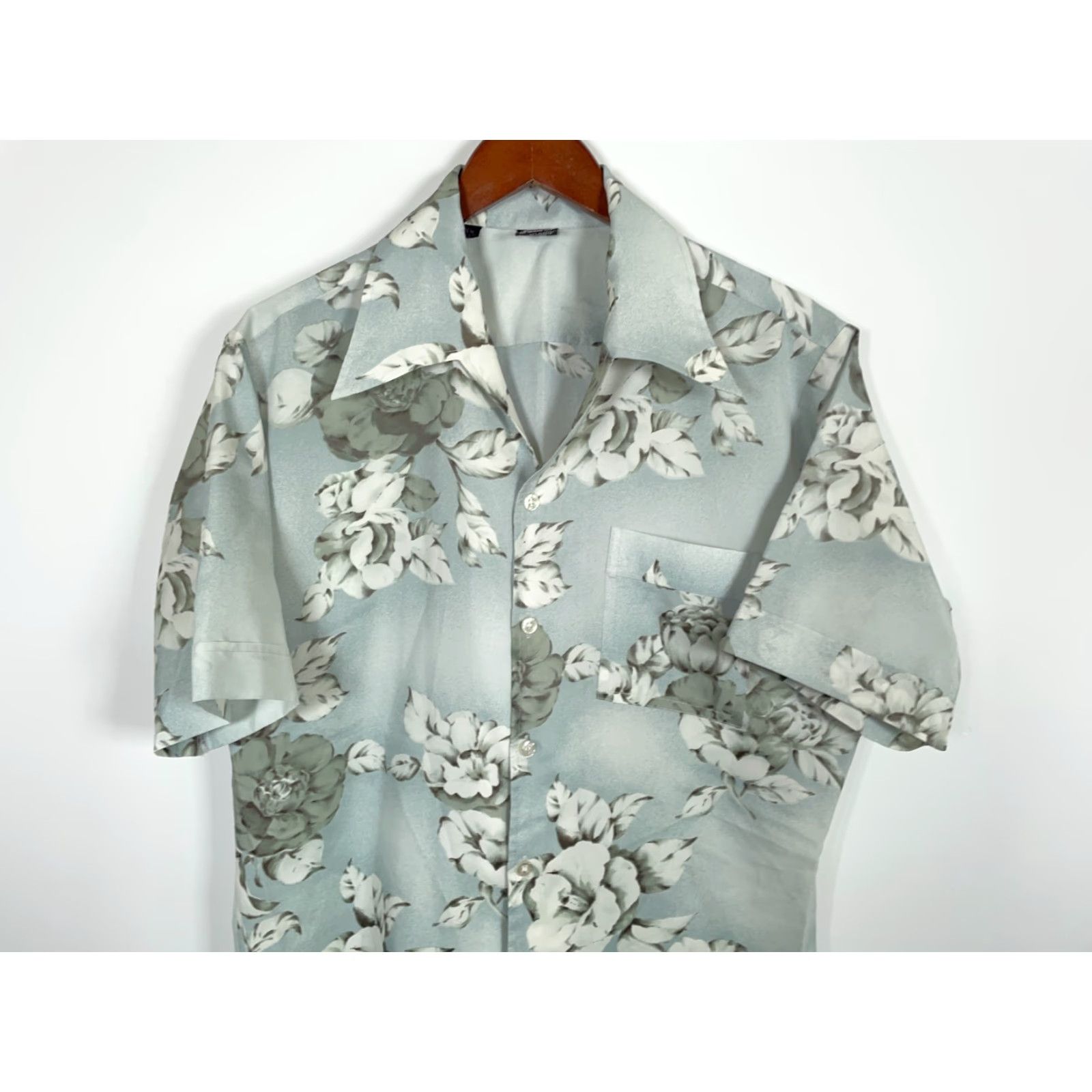 Vintage VINTAGE Joel of California Shirt Adult Large Green Floral Aloha Hawaiian Camp Collar Geometric 70s 80s Retro Men Size US L / EU 52-54 / 3 - 4 Thumbnail
