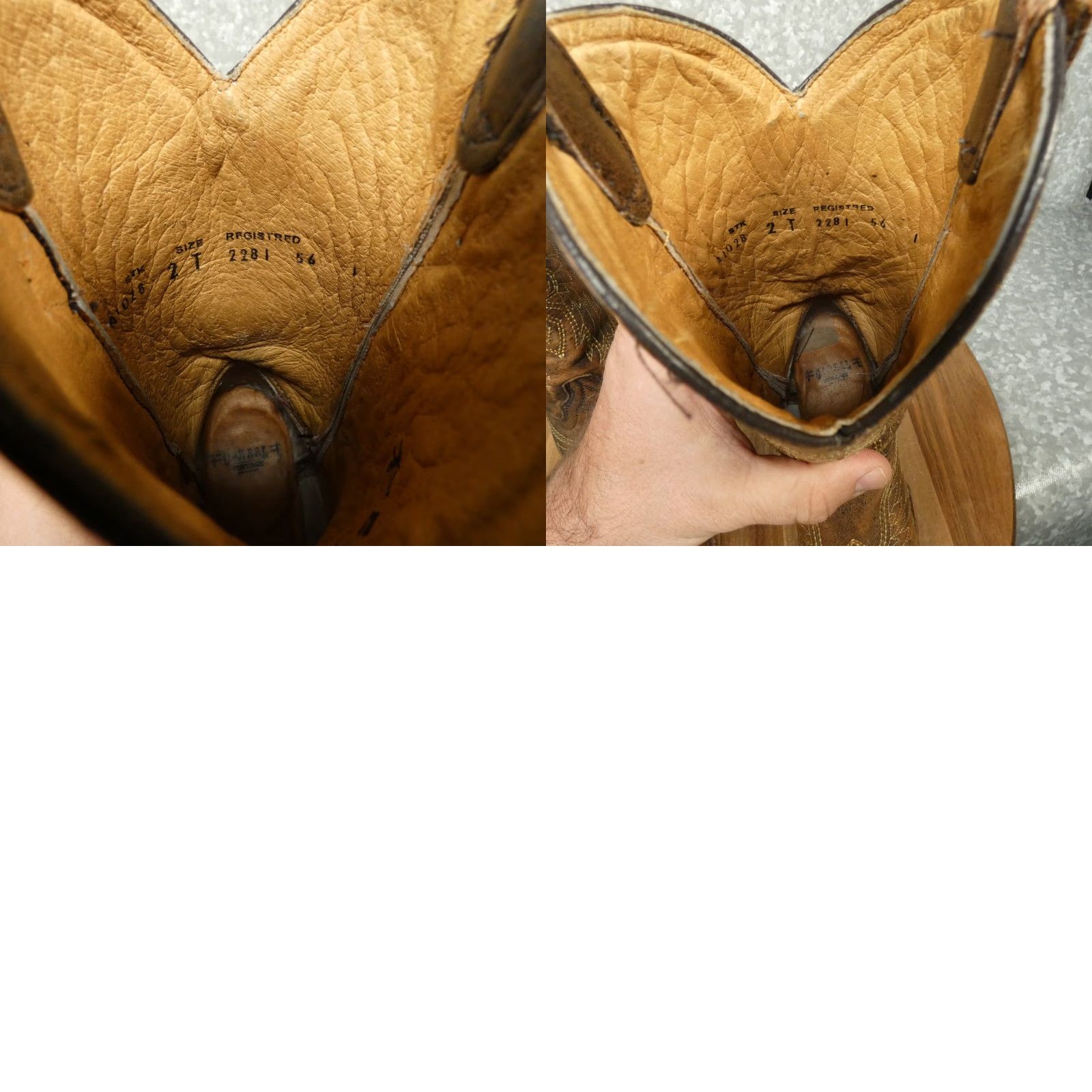 Vintage Corral Boots Womens 2 T Brown Leather Distressed Winged Cross Embroidered Boot Size US 4.5 / IT 34.5 - 10 Thumbnail