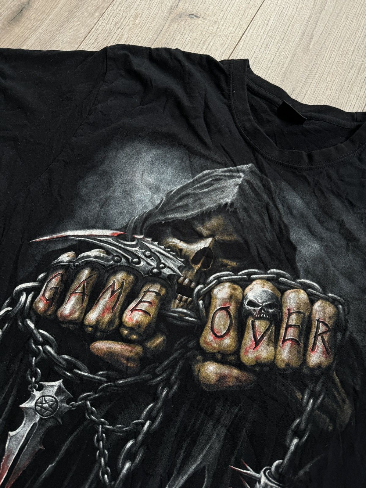 Band Tees Vintage Spiral Faded Boxy Tee (Game Over You Lose ) Size US L / EU 52-54 / 3 - 6 Thumbnail