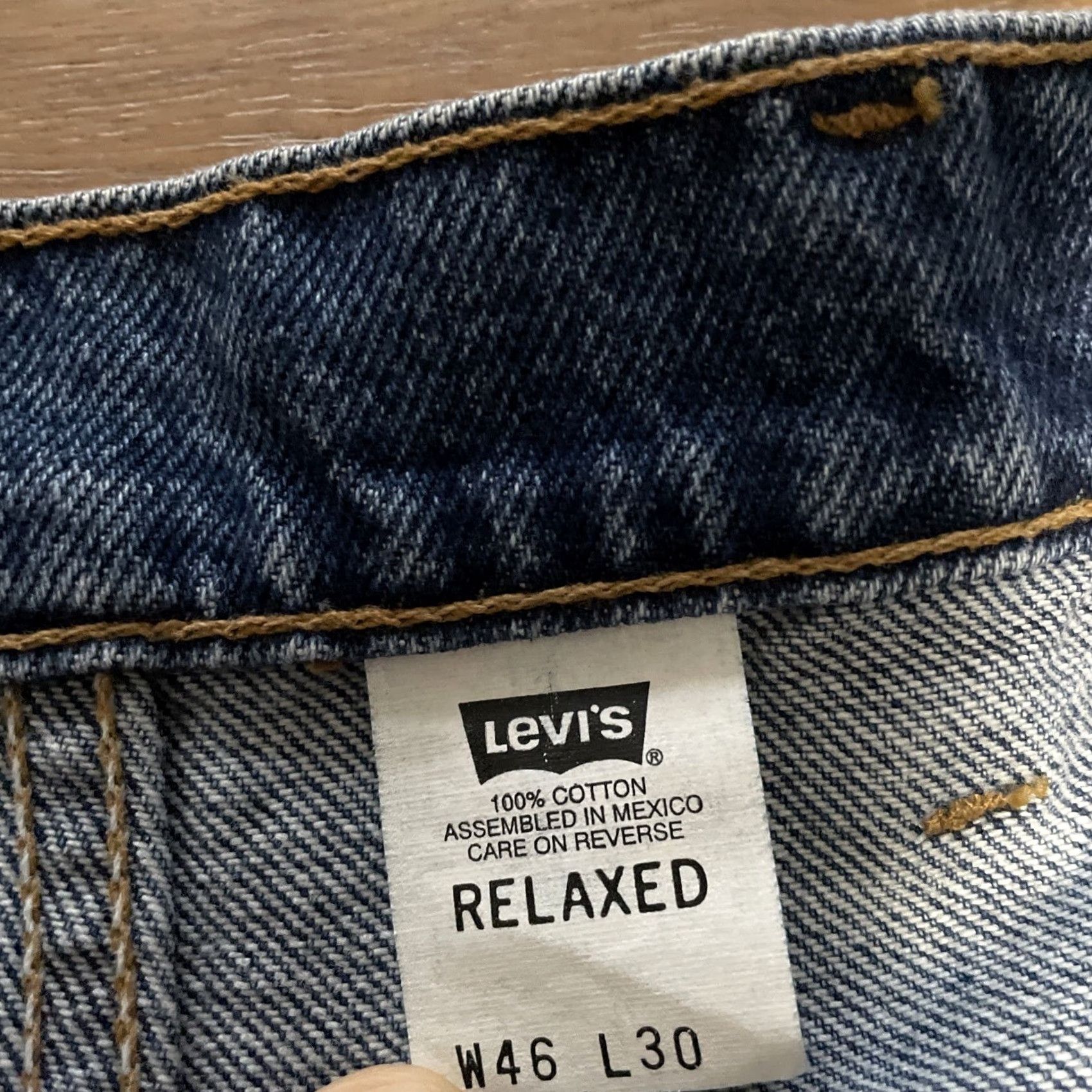 Levi's VINTAGE Levi's Jeans 540 Signature Relaxed Fit 46x30 45x30 Big & Tall Men denim blue 90s Retro NWT 100% Cotton USA Mens Jeans Size US 44 / EU 60 - 6 Thumbnail