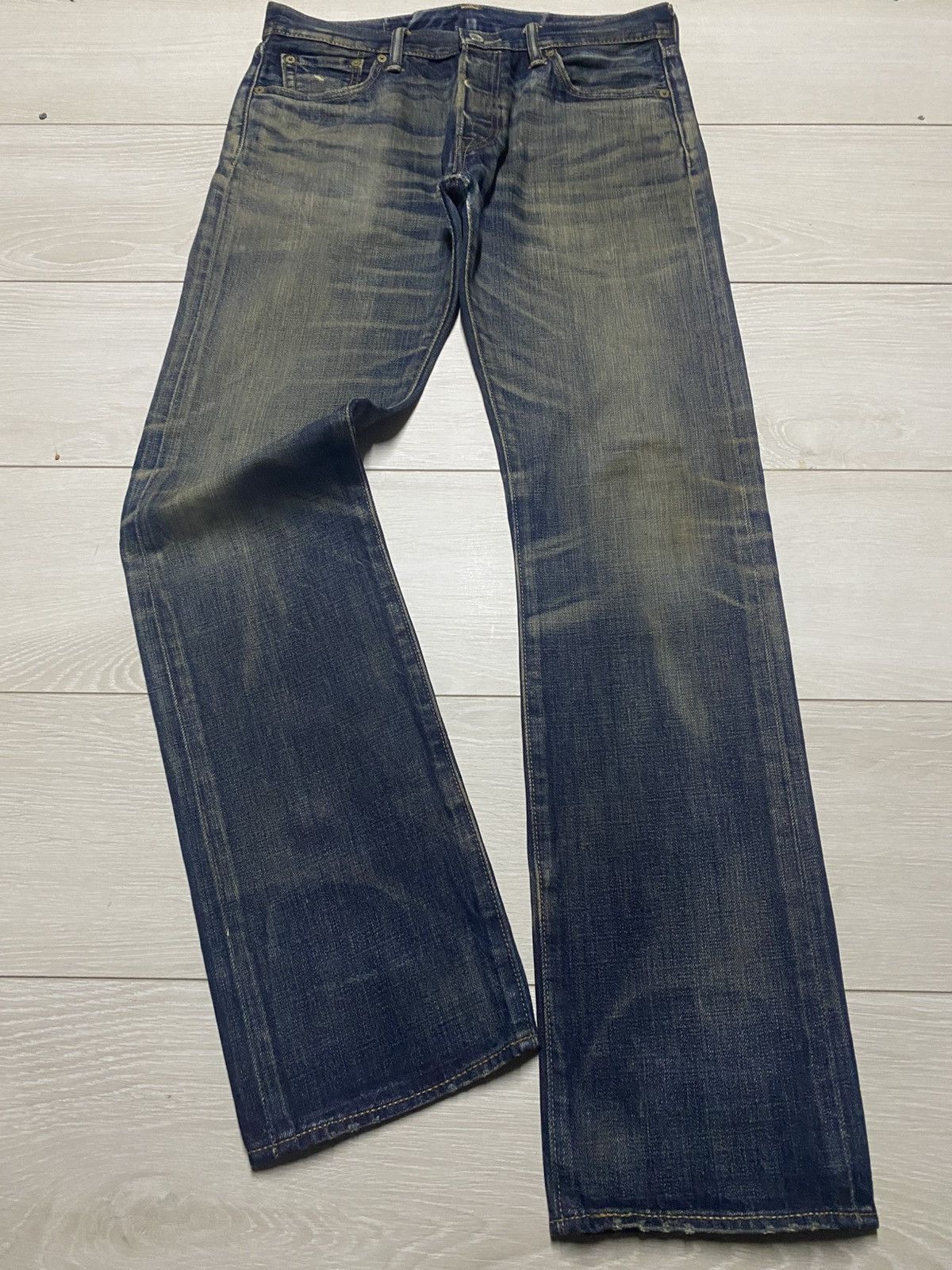 Levi's Vintage Levis 501 Y2K Mud Wash Distressed Slim Fit jeans Size US 32 / EU 48 - 1 Thumbnail
