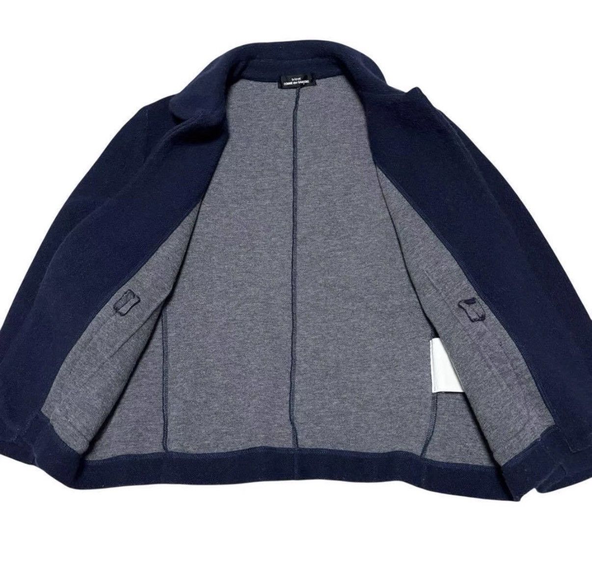 Comme des Garcons COMME des GARÇONS Navy Doll Collar Short Knit Cardigan K23 Size S / US 4 / IT 40 - 4 Thumbnail