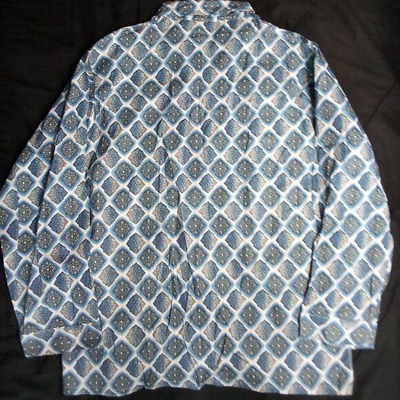 JCPenney Vintage 70s JC Penney Towncraft Tiles Button Shirt Size US L / EU 52-54 / 3 - 4 Thumbnail
