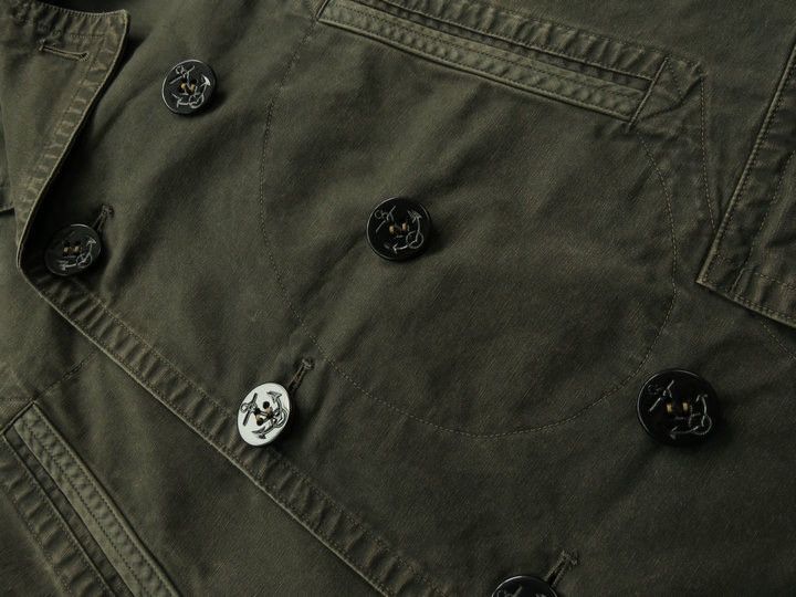 RRL Ralph Lauren Washed Canvas Peacoat Size US L / EU 52-54 / 3 - 13 Thumbnail