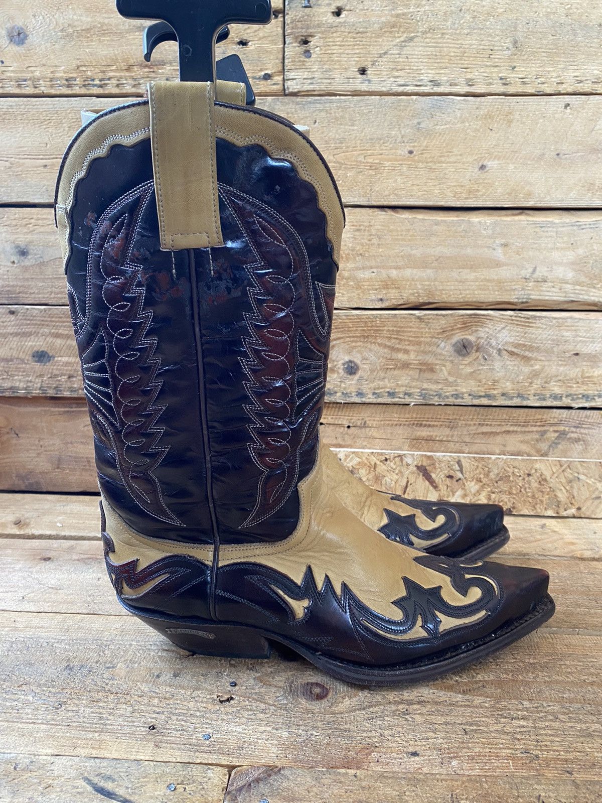 Cowboy Equipment Sendra western riding cowboy floral boots sz 42 Size US 8.5 / EU 41-42 - 14 Thumbnail