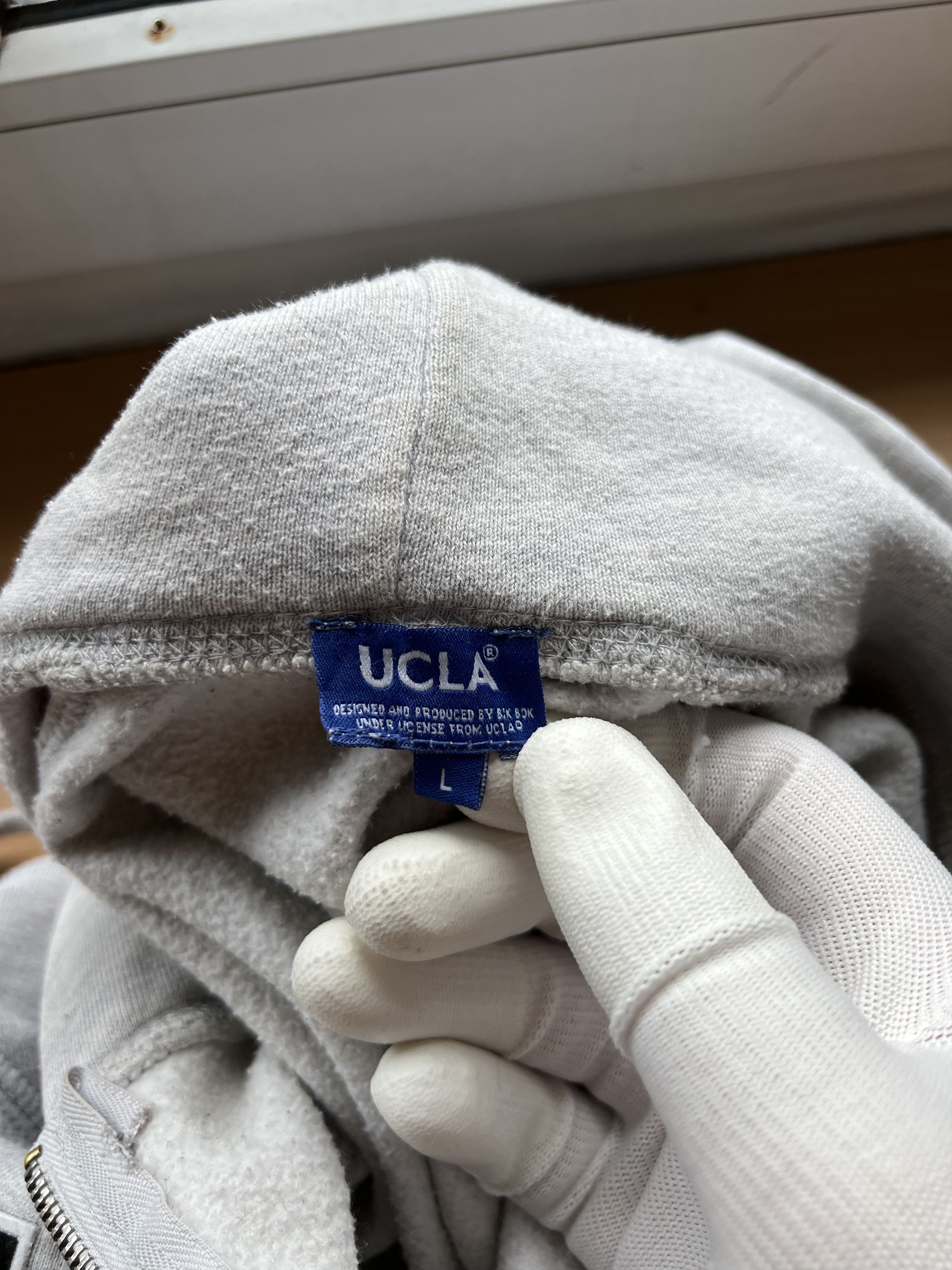Other Vintage 90's UCLA College Gray Zip Hoodie Size L / US 10 / IT 46 - 10 Thumbnail