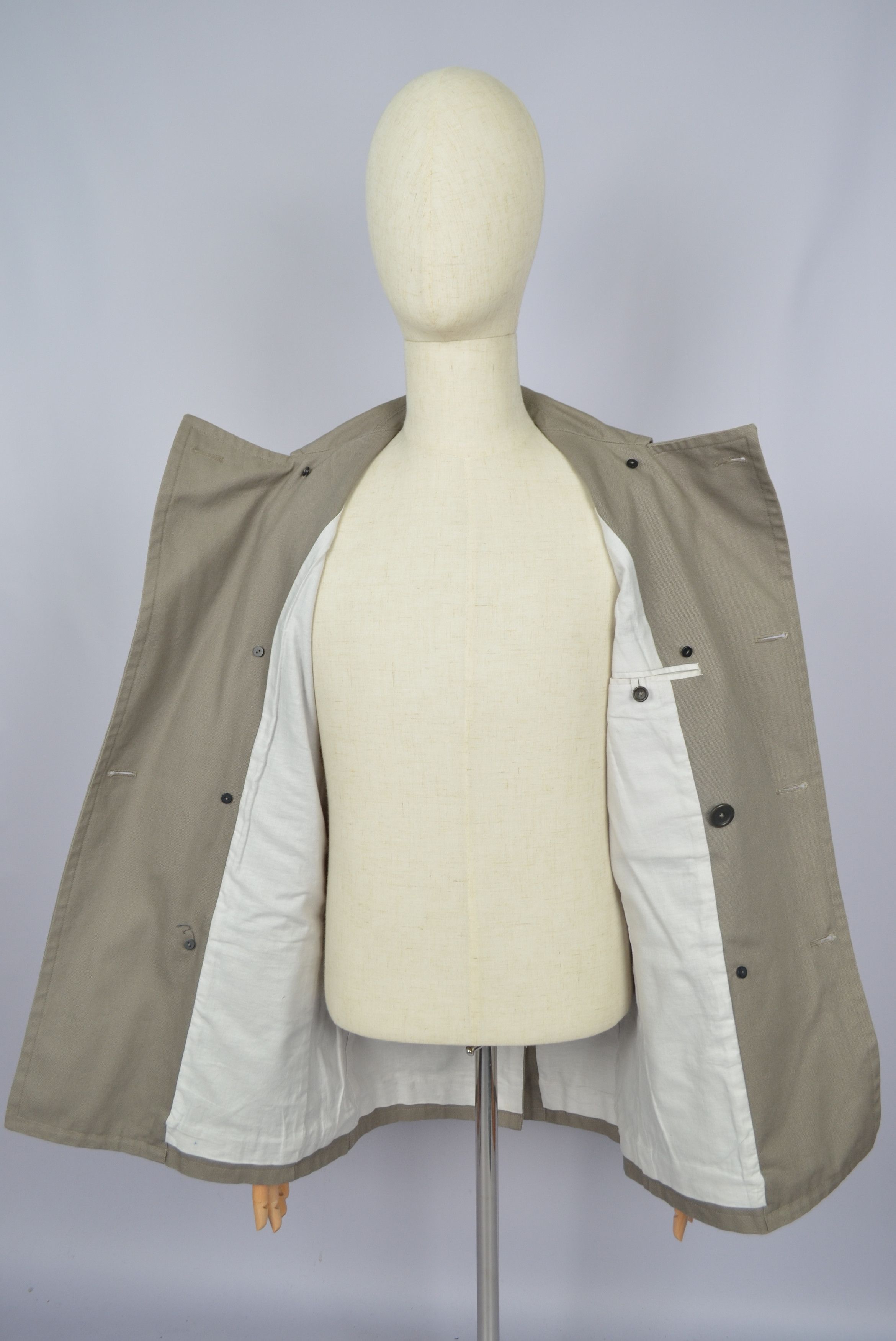 Unis Unis USA Beige Cotton Peacoat Jacket Coat Size 36 / S Size US S / EU 44-46 / 1 - 13 Thumbnail