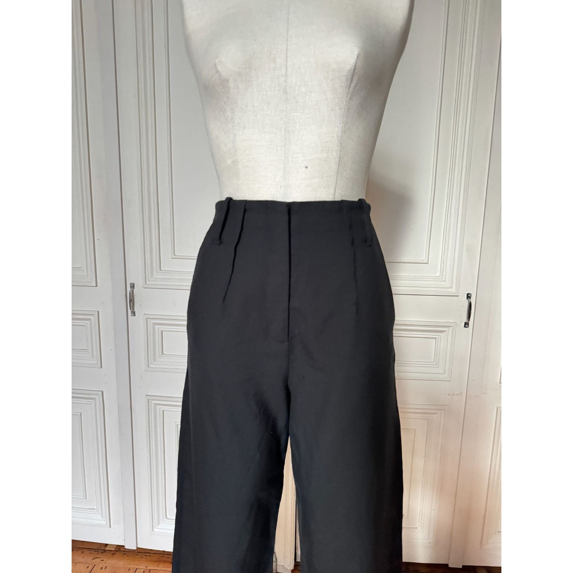 Maison Margiela FW 2013 High Waist Black Wool Pants Size 28" / US 6 / IT 42 - 3 Thumbnail