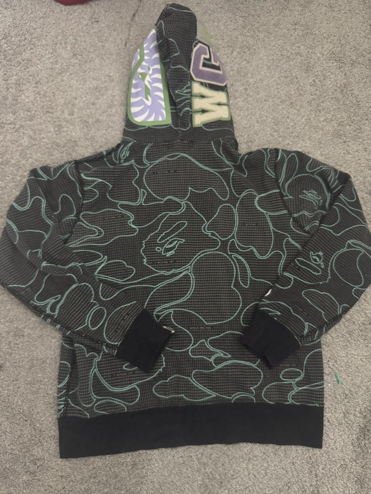 Bape BAPE Text Code Camo Shark Full Zip Hoodie Size US L / EU 52-54 / 3 - 2 Thumbnail