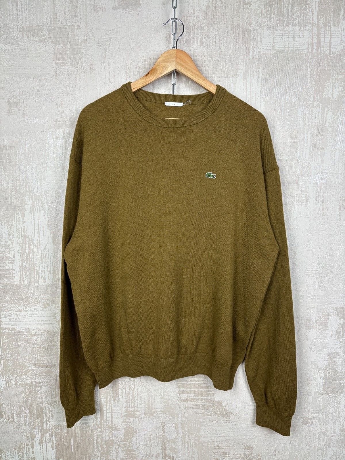 Lacoste Lacoste Wool Sweater Crew Neck Size XL-XXL Olive Green Size US XL / EU 56 / 4 - 3 Thumbnail