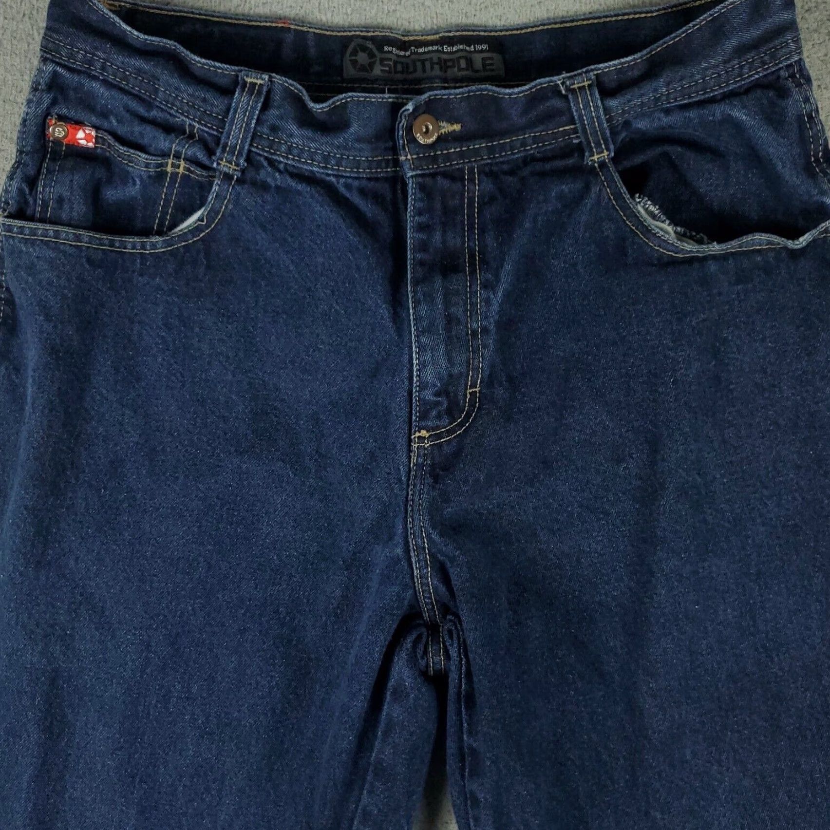 Southpole VINTAGE Southpole Jeans Mens 36x32 Denim Baggy Pants High Rise Relaxed Fit Blue 2000s Size US 36 / EU 52 - 2 Thumbnail