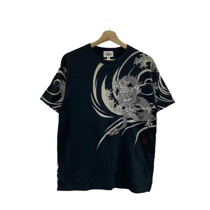 Vintage Vtg 90’ KAMAKURI JAPAN DRAGON Embroidery Tee Shirt Sukajan Size US M / EU 48-50 / 2 - 1 Thumbnail