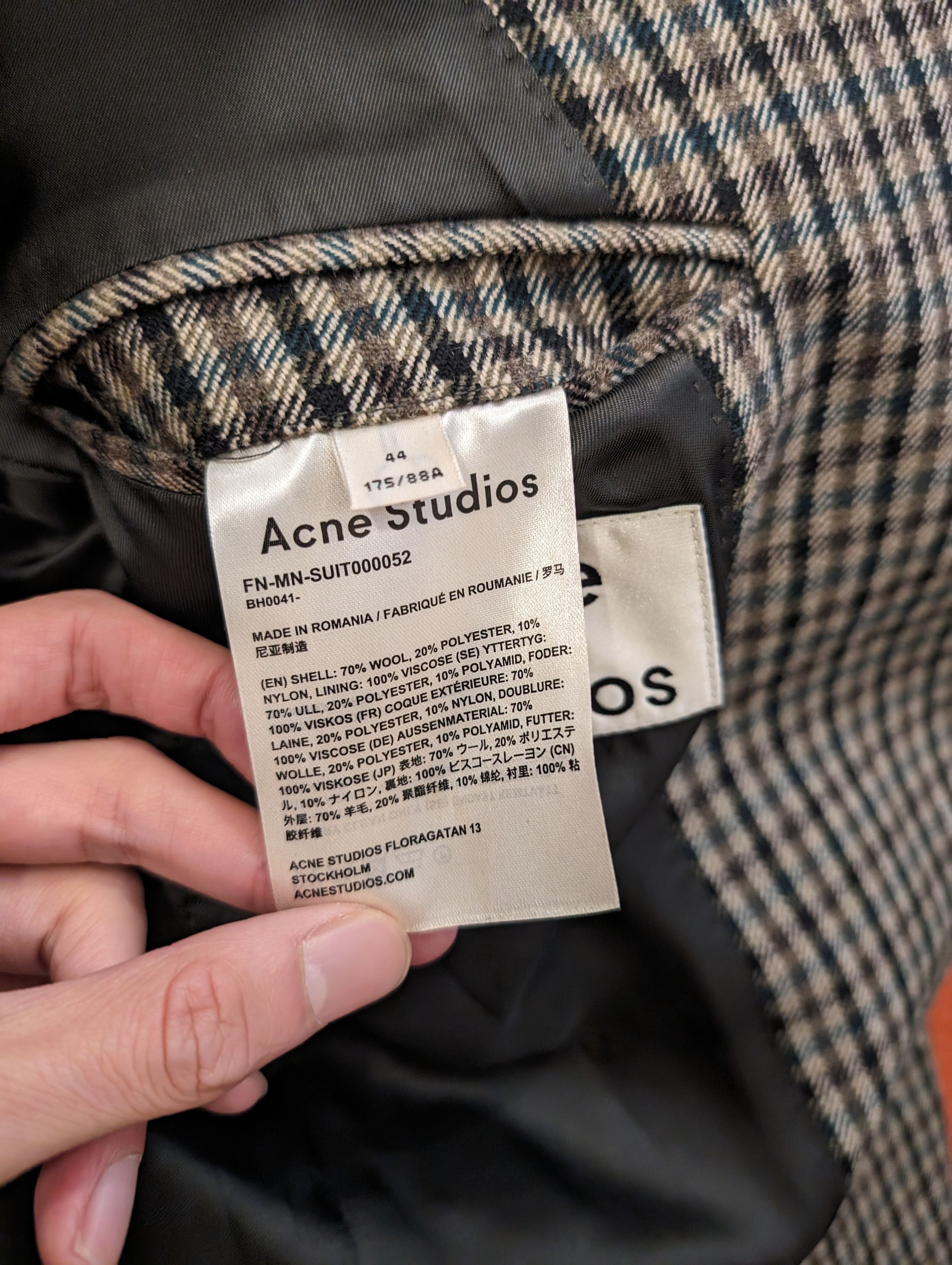 Acne Studio checked blazer