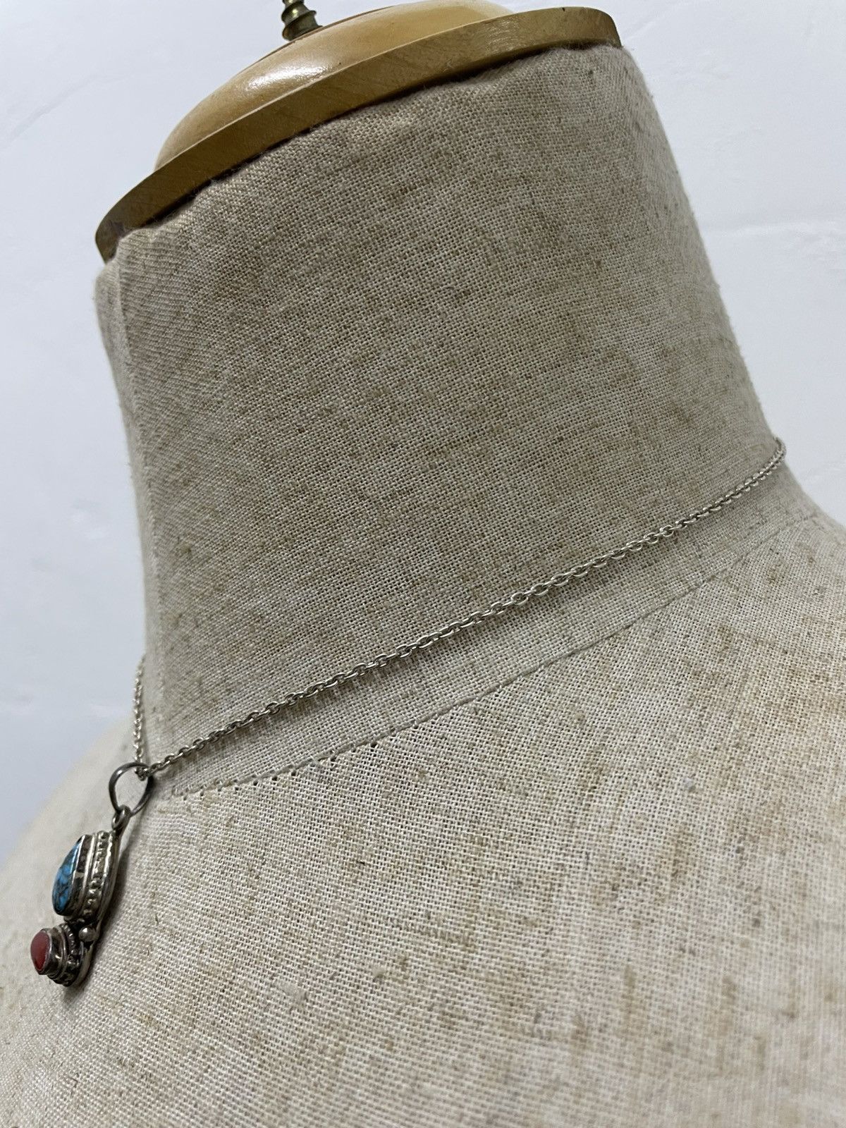 Jewelry Vintage Silver 925 Necklace with stone Size ONE SIZE - 4 Thumbnail