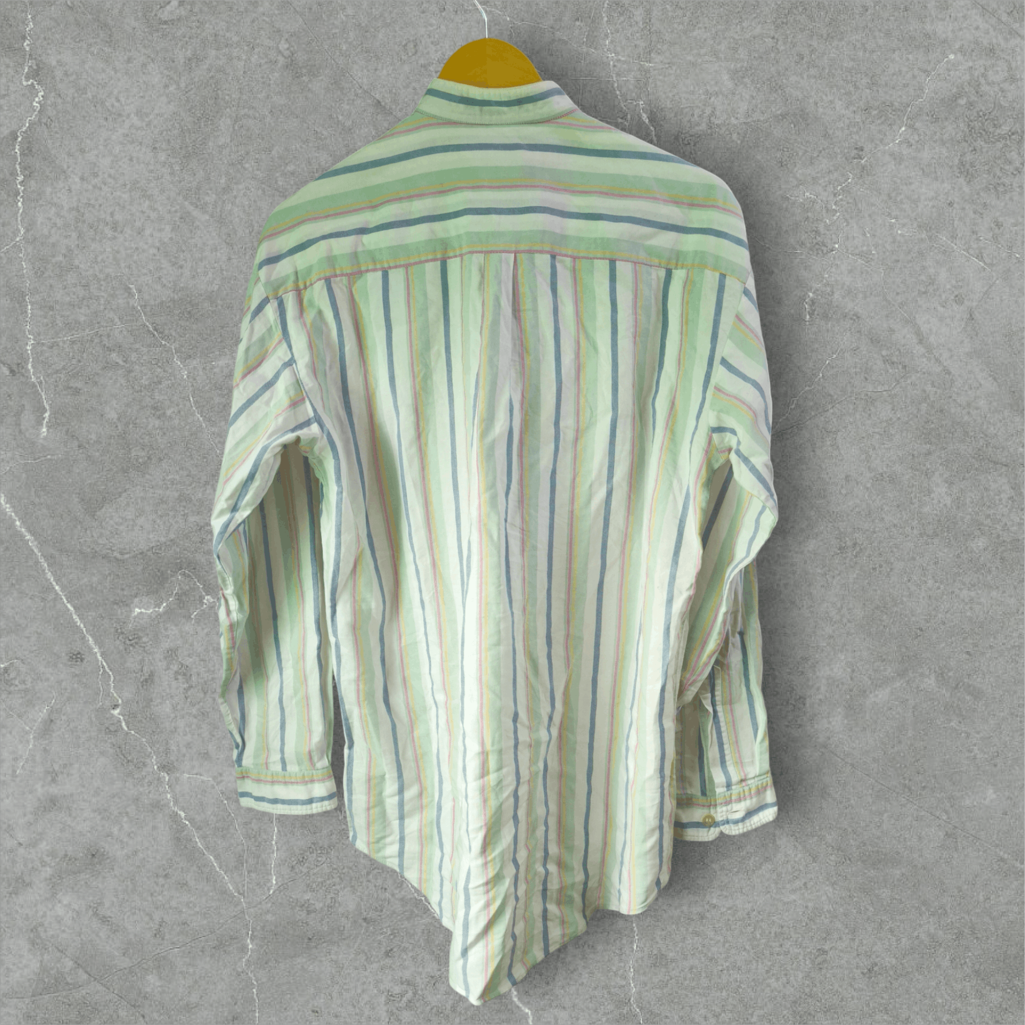 Vintage Vintage Work Stone Island Mandarin Collar Striped Size US L / EU 52-54 / 3 - 4 Thumbnail