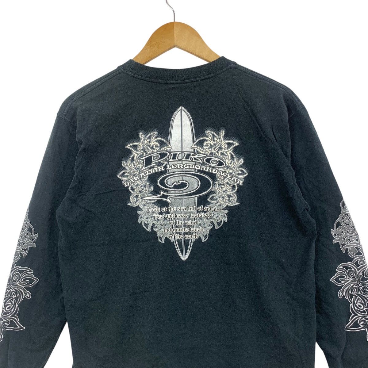 Other Vintage PIKO HAWAII LONGBOARD Tribal Logo Tee Shirt Top Size US M / EU 48-50 / 2 - 5 Thumbnail