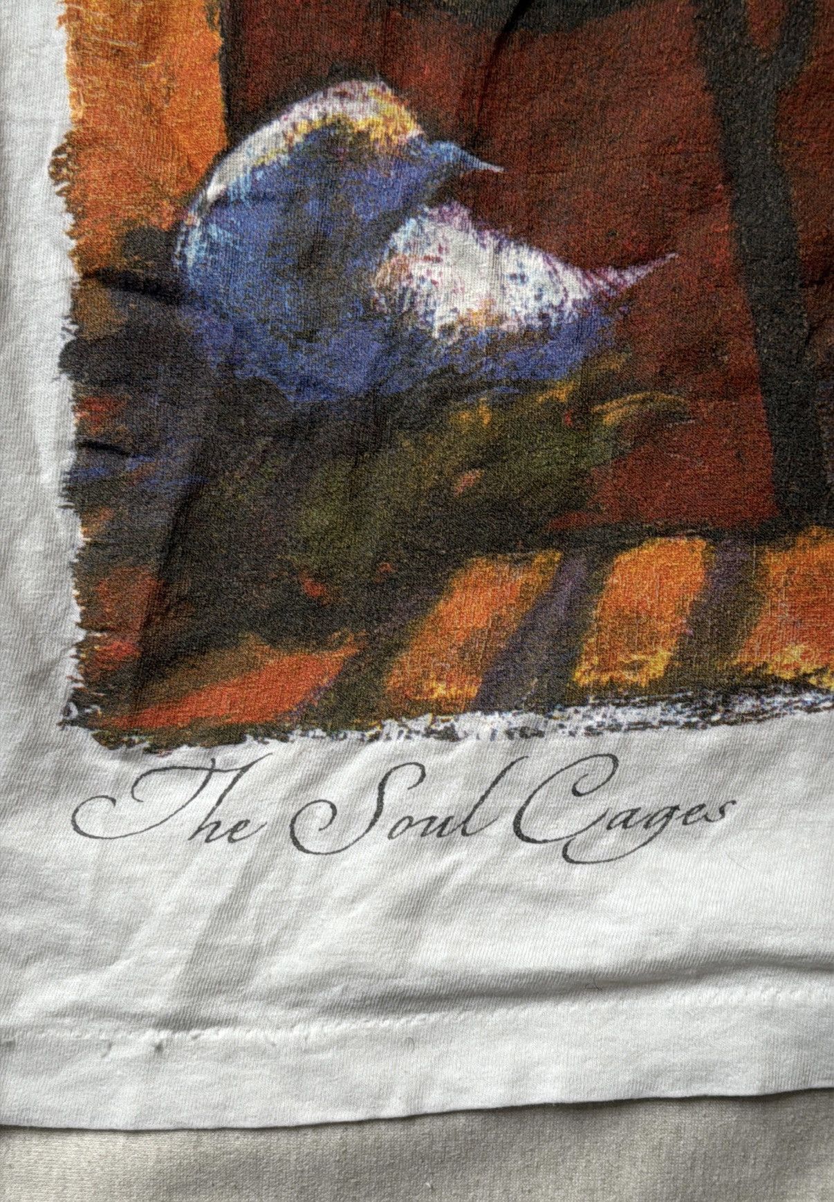 Sting Vintage 1991 Sting Soul Cages Artwork T-shirt Medium Size US M / EU 48-50 / 2 - 3 Thumbnail