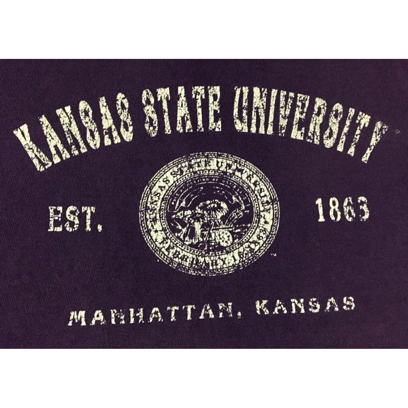 Russell Athletic Vtg 90s Russell Kansas State Faded Distress Shirt XL School Track Grunge PE Punk Size US XL / EU 56 / 4 - 3 Thumbnail