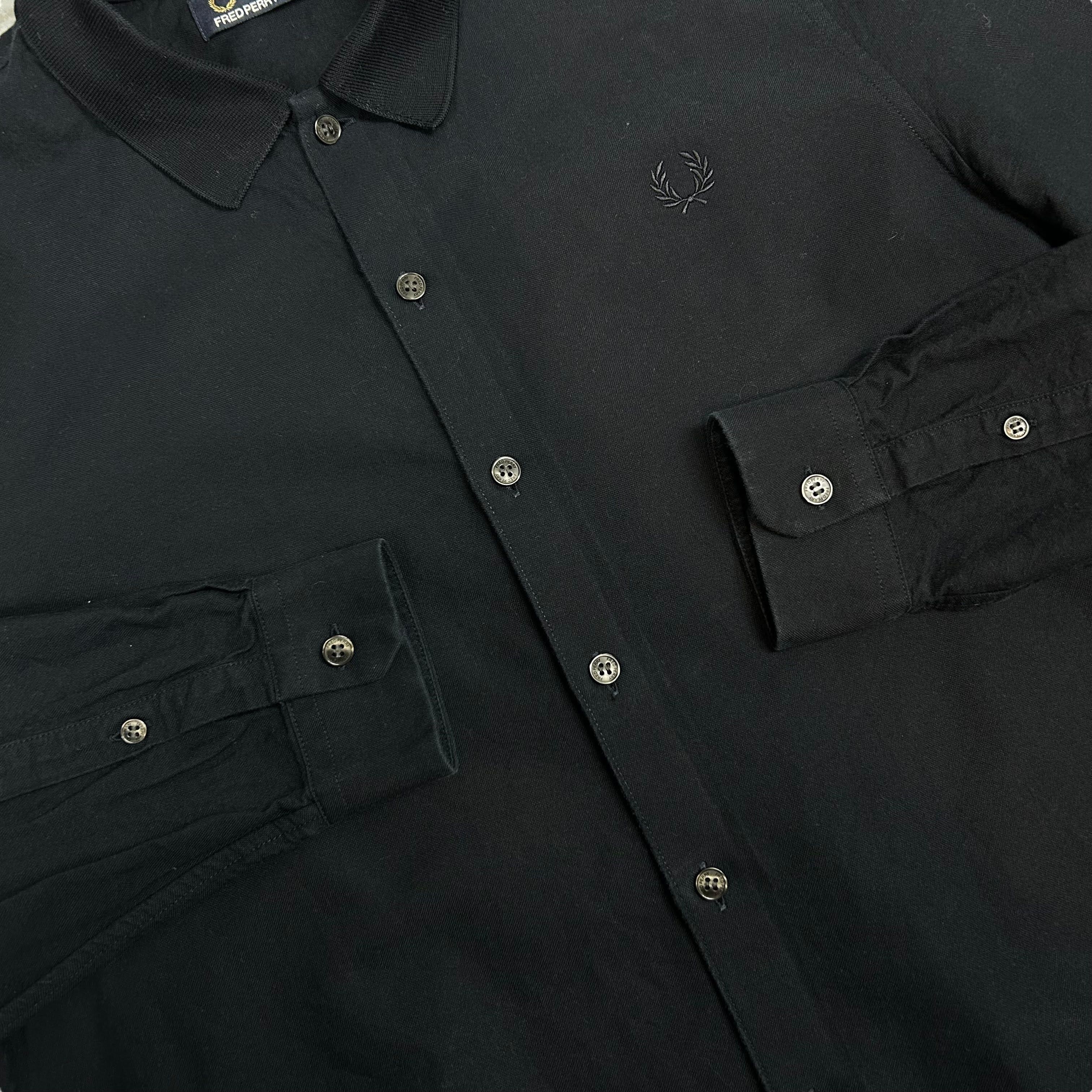 Fred Perry Fred Perry Navy Blue Cotton Collared Shirt Regular M Size US M / EU 48-50 / 2 - 4 Thumbnail