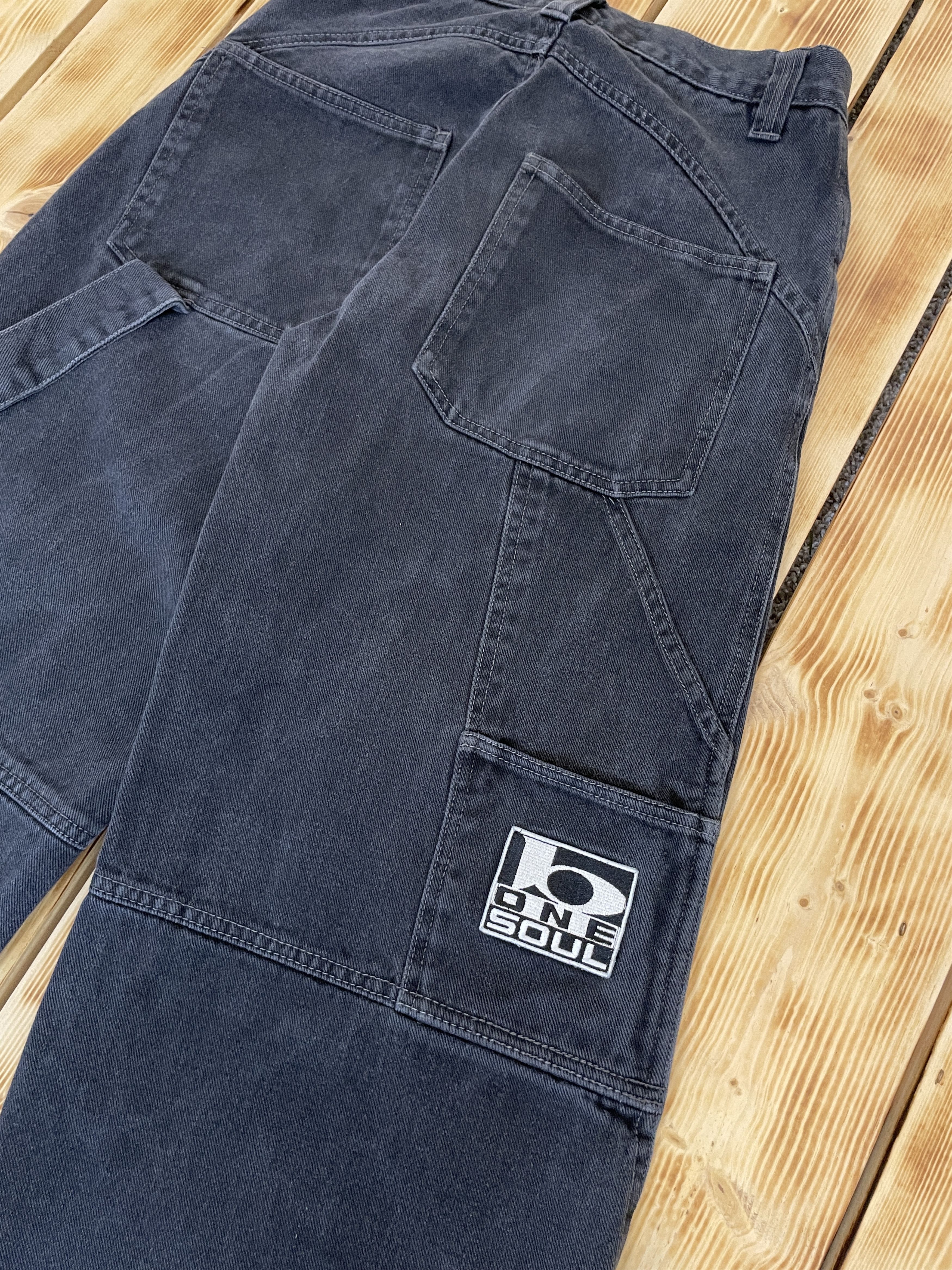 Japanese Brand RARE Vintage B One Soul Raver Baggy Jeans Rap Hip Hop Skate Size US 28 / EU 44 - 1 Thumbnail