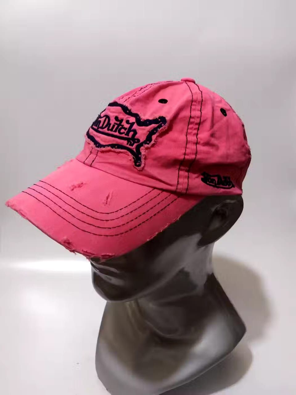 Von Dutch Von Dutch Distressed Pink Hats Size ONE SIZE - 4 Thumbnail