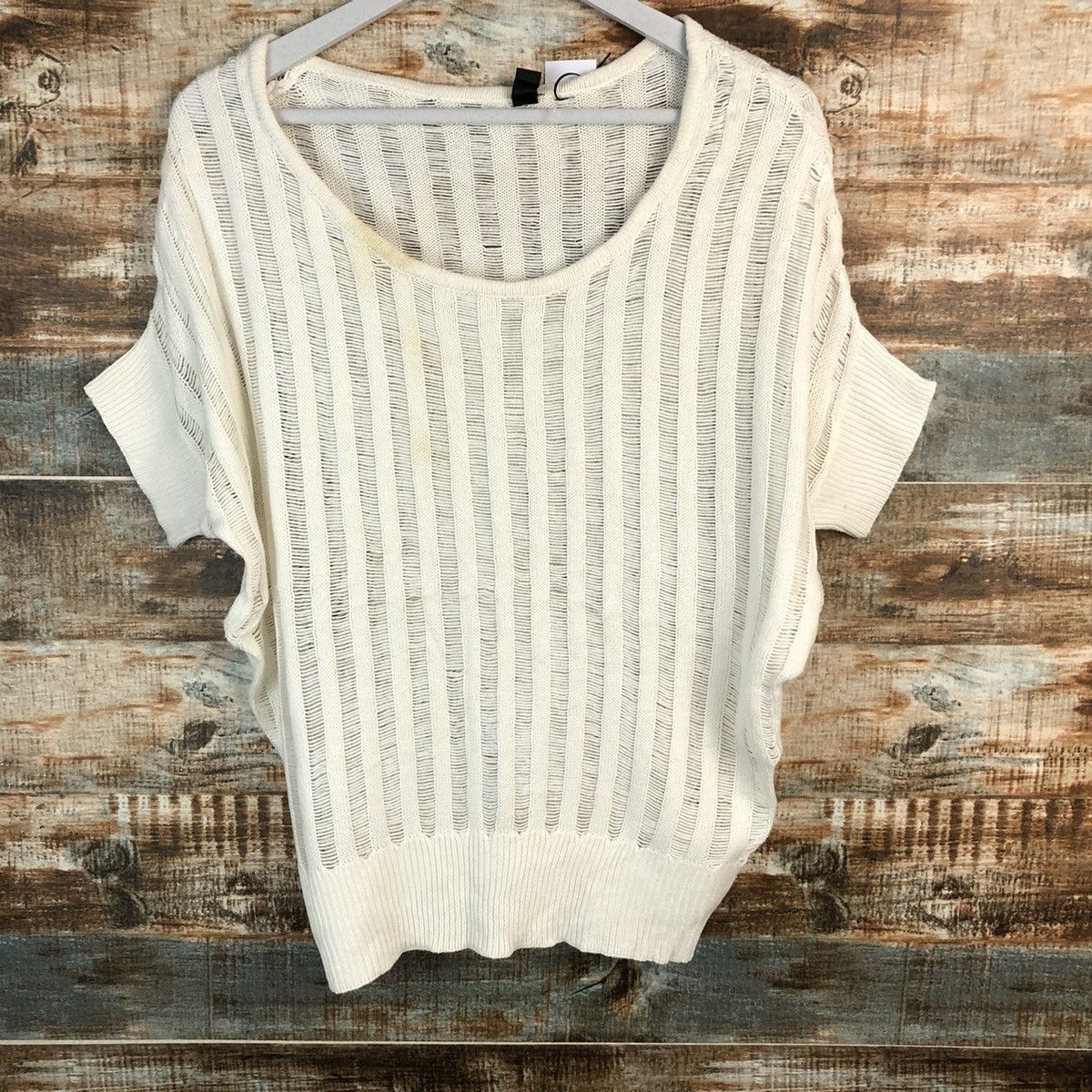 Homespun Knitwear × Japanese Brand D-Loop White Knitwear #A1660 Size M / US 6-8 / IT 42-44 - 3 Thumbnail