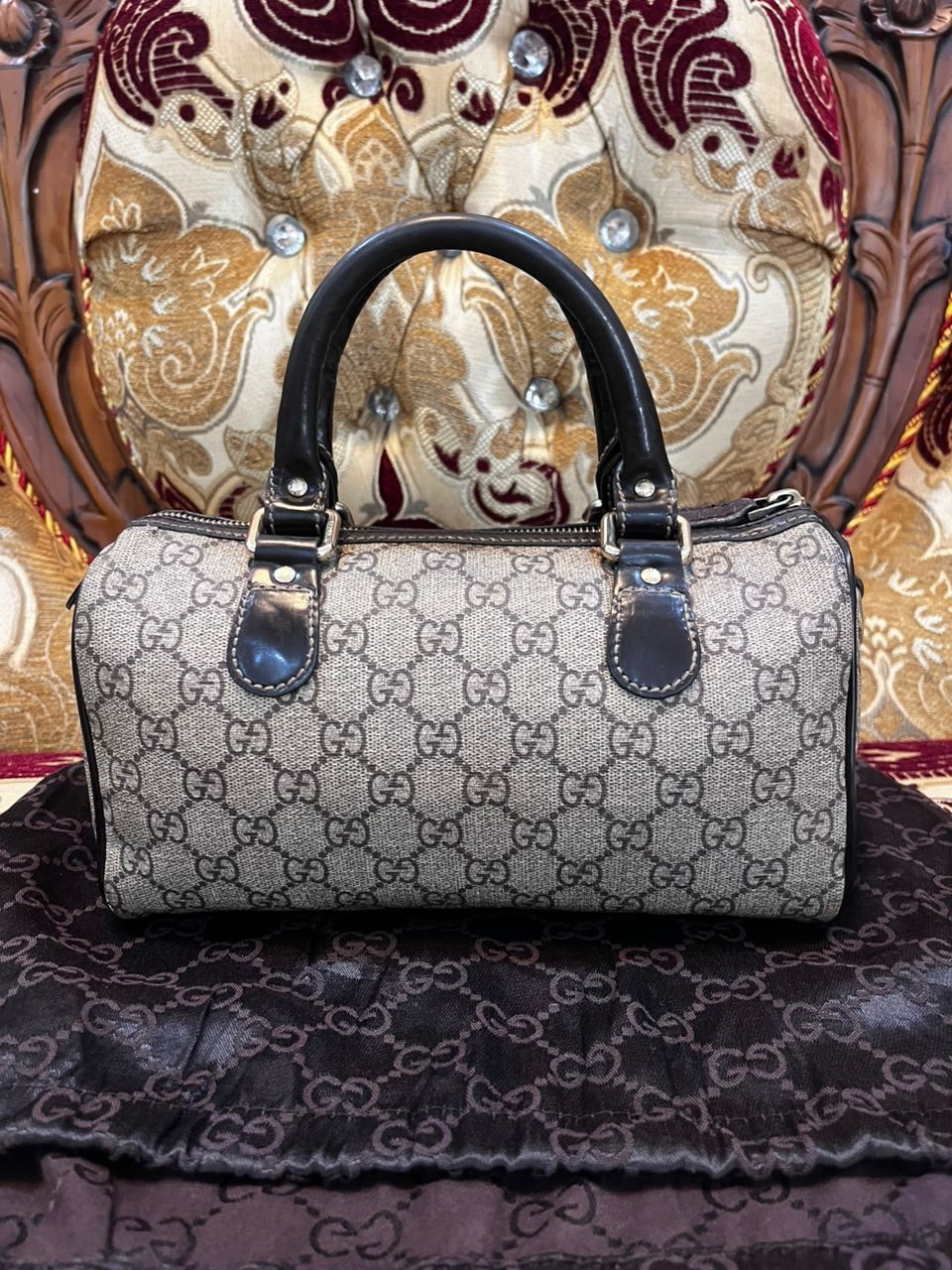 Gucci Authentic Gucci Beige Ebony Heart Tattoo GG Supreme Small Size ONE SIZE - 2 Thumbnail