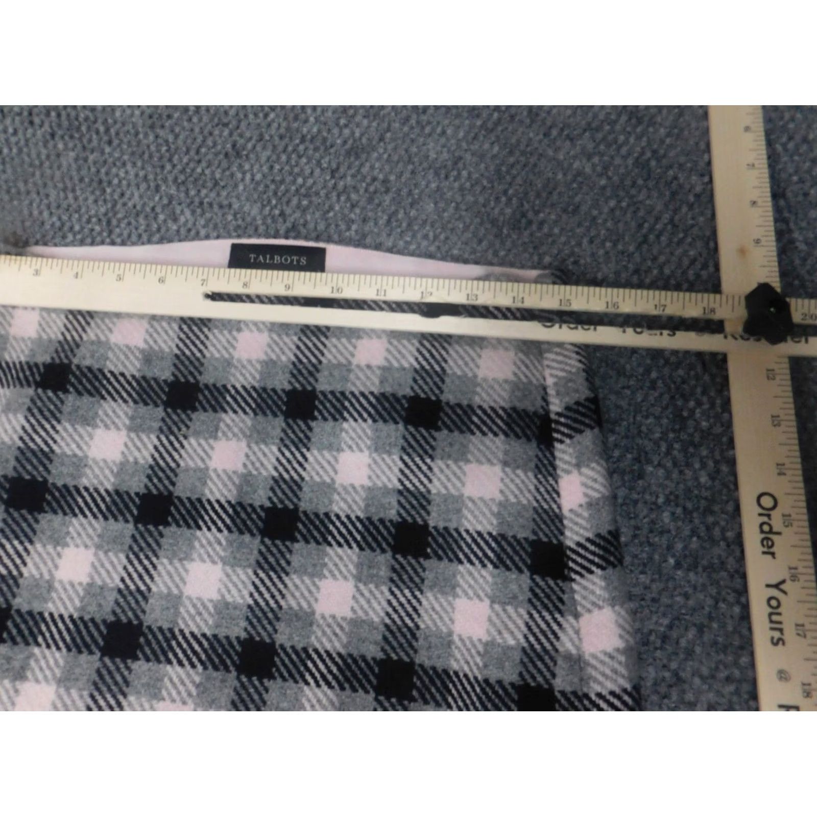 Talbots Talbots Skirt A-Line Womens Picasso Gray 4 Petite Knit Zipper Knee Length Plaid Lined Zip Baggy? Size 27" / US 4 / IT 40 - 5 Thumbnail