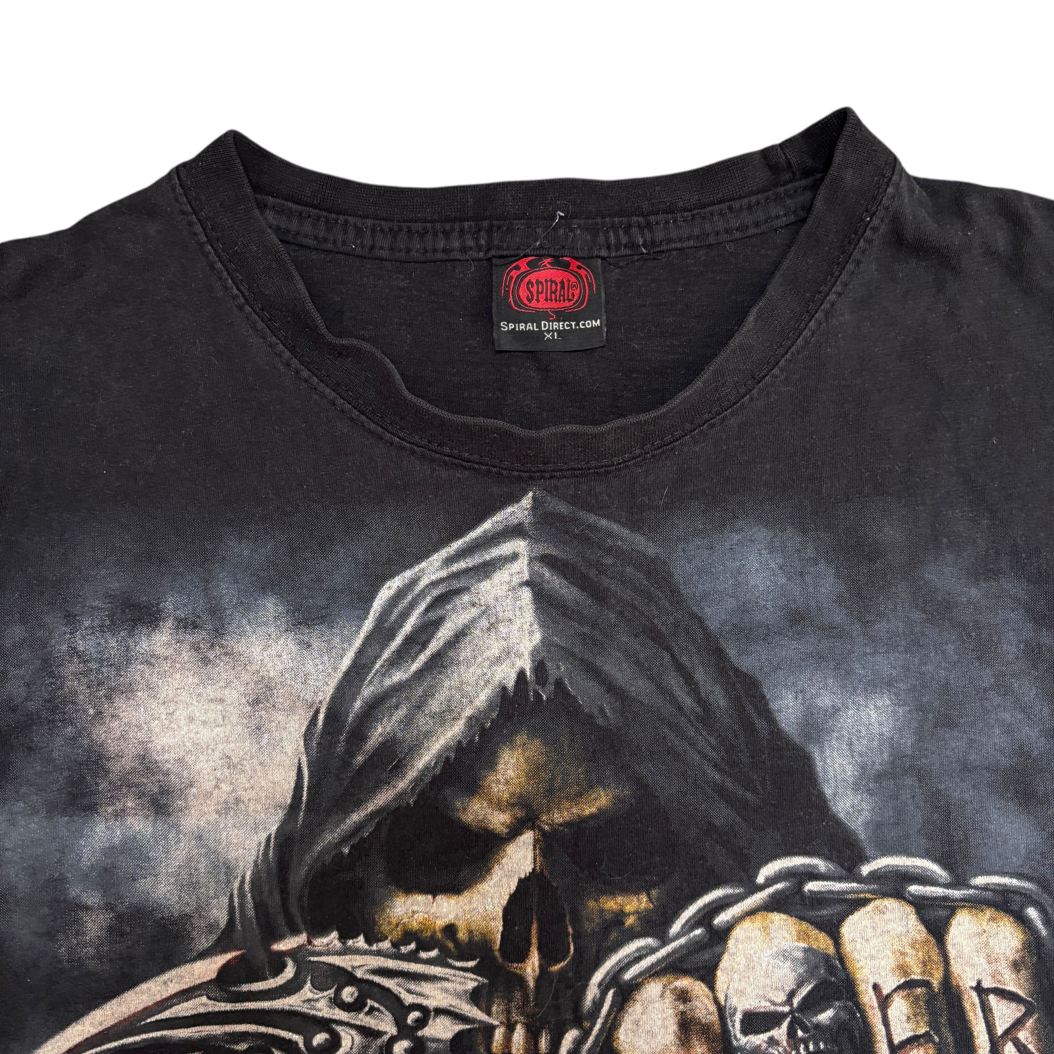 Band Tees Vintage Skeleton Shirt Long Sleeve Spiral Skull Y2K Size US XL / EU 56 / 4 - 5 Thumbnail