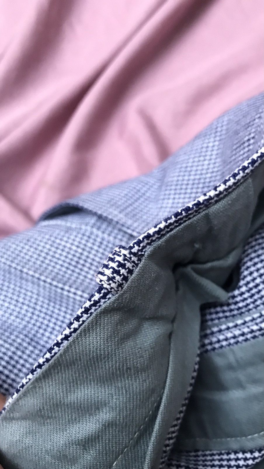 Self Edge SELVEDGE VINTAGE WOVEN HOUNDSTOOTH FABRIC CHORE PANTS Size US 30 / EU 46 - 10 Thumbnail