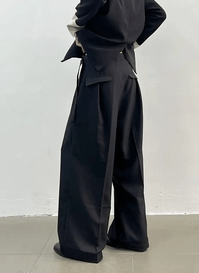 Japanese Brand × Vintage Retro fashion back buckle wrap pants Size US 32 / EU 48 - 4 Thumbnail