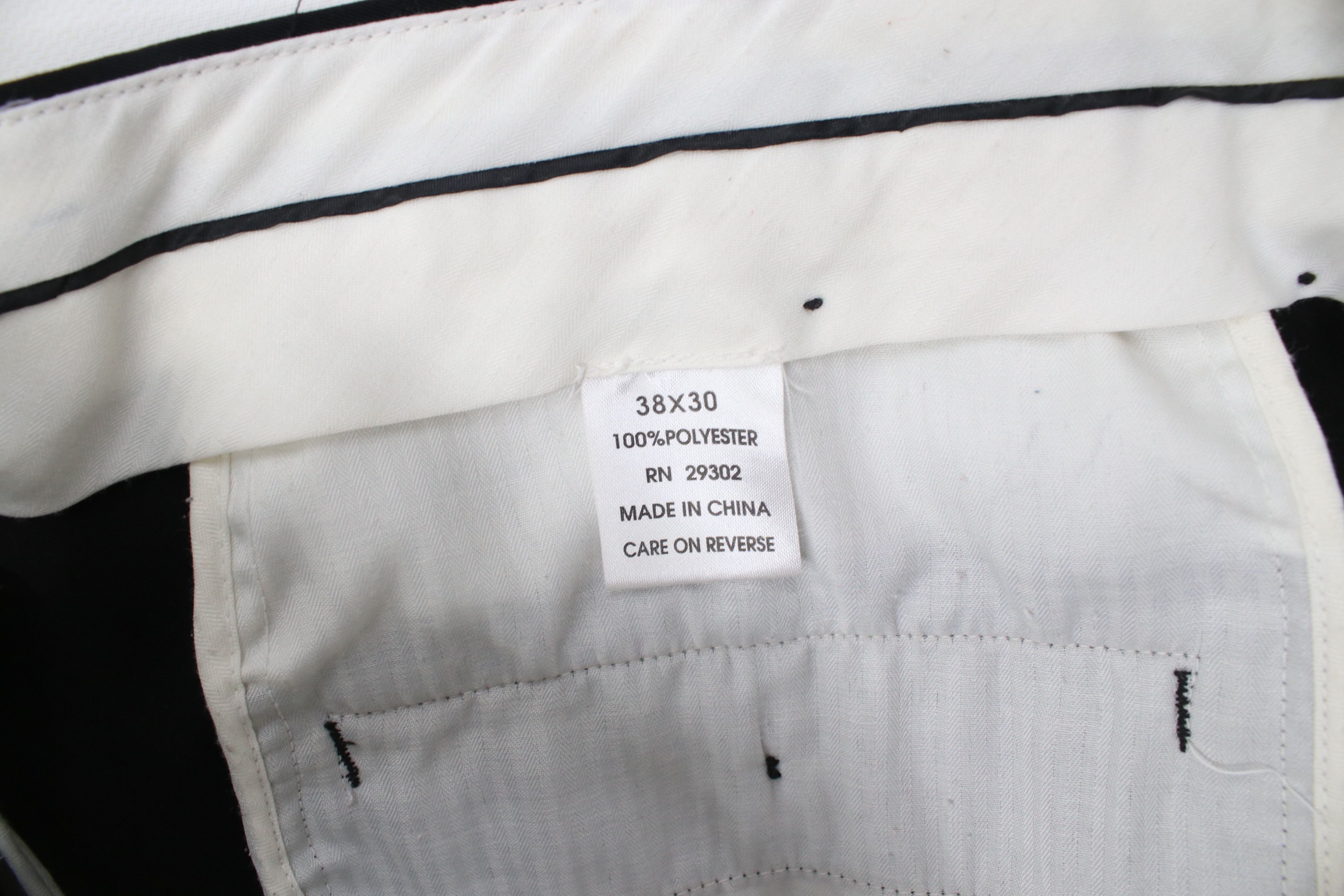 Vintage Vintage 90s Streetwear Microfiber Wide Leg Chino Pants Black Size US 38 / EU 54 - 6 Thumbnail