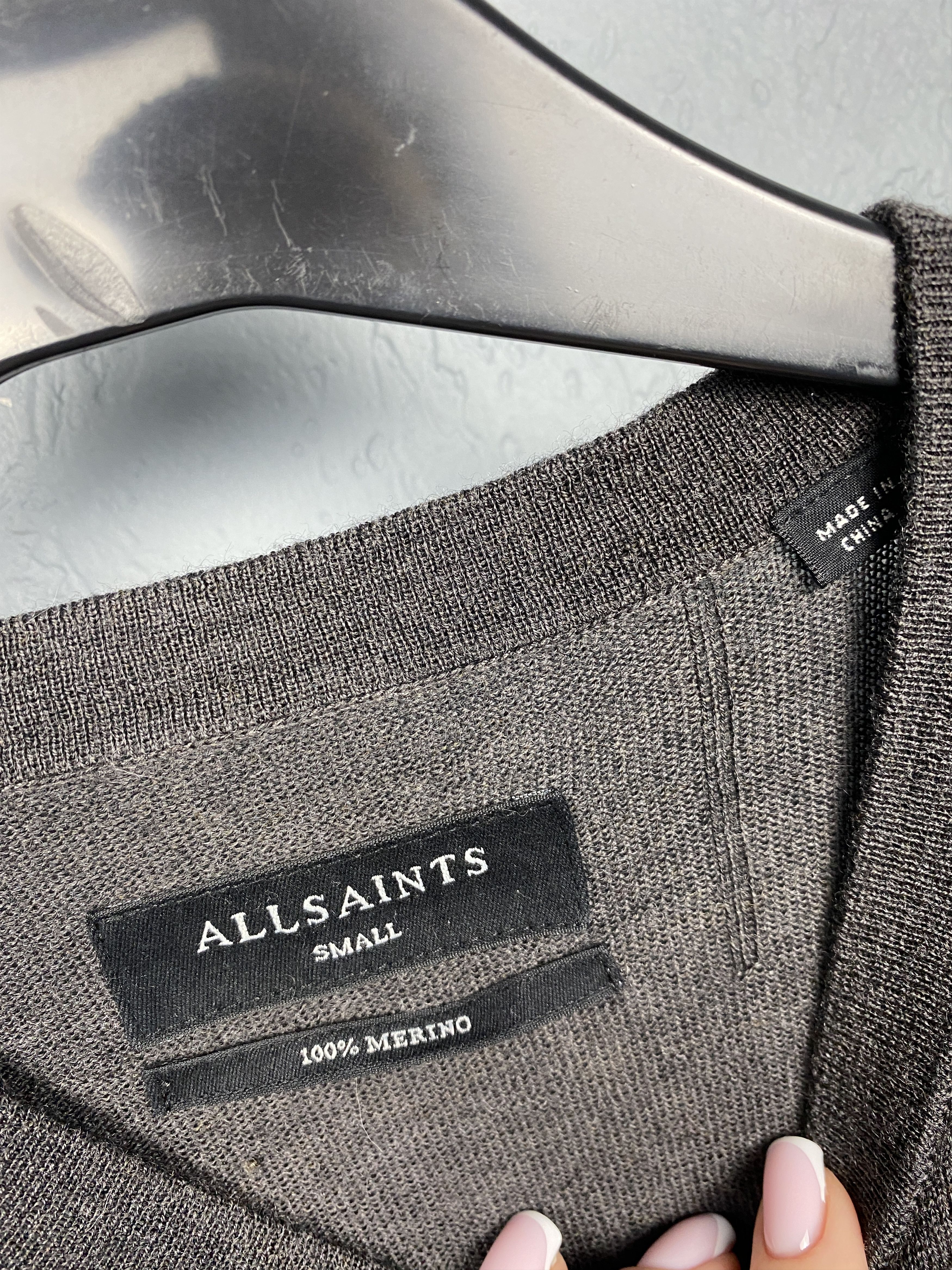 Allsaints × Vintage AllSaints Mens Mode Merino Crew Neck Wool Knit Sweater Size US S / EU 44-46 / 1 - 4 Thumbnail