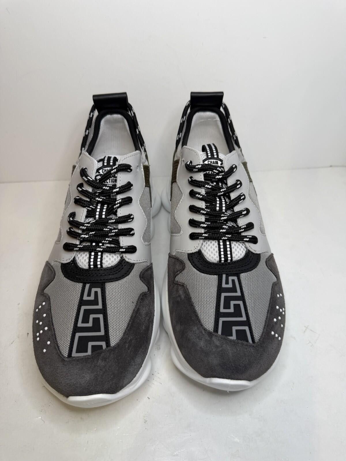 Versace Versace Chain Reaction Sneakers Grey White Shoes EU 41 US 8 Size US 8 / EU 41 - 2 Thumbnail